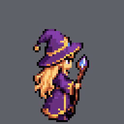 Mage girl: walk right
